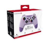 Gioteck WX4+ Wireless Controller for Nintendo Switch - Lavender - with Customisable RGB Lighting and Programmable Back Buttons - Bluetooth Compatible