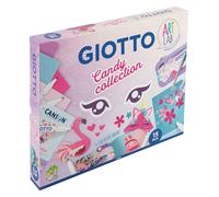GIOTTO Art Lab, Set Creativo Candy Collection con Papel, Rotuladores Giotto, Acuarelas, pegamento y accesorios, 15 piezas