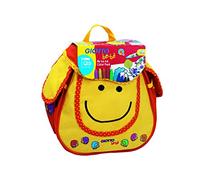 Giotto be-bè 465500 - Pack 6 lápices, 10 Ceras, sacapuntas y Libro para Colorear, Naranja/Rojo/Amarillo