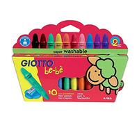 Giotto be-bè 466800 - Estuche 10 súper ceras irrompibles de colores y sacapuntas , color/modelo surtido
