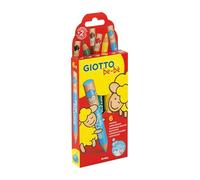 GIOTTO be-bè Lápices Súper Lavables, Mina Jumbo, 7mm, Colores surtidos, Estuche 6 unidades