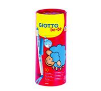 GIOTTO be-bè Súper Rotuladores con Punta de Fibra Súper Lavables, Punta Gigante, 5mm, Bote de Cartón, Colores surtidos, 10 unidades
