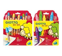 Giotto Bebé, 12 lápices de madera + 10 lápices de cera (12 madera + 10 ceras)