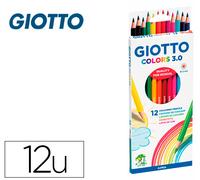 Giotto Colors 3.0 Caja Lapices Color 12 Colores Mina 3 Mm