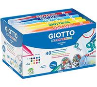 GIOTTO Decor Textile, Marcadores para tejidos, Punta Pincel, Schoolpack de Cartón, Colores Surtidos, 48 unidades