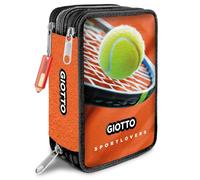 Giotto Estuche de 3 cremalleras Sportlovers Tennis, con rotuladores Turbo Color, lápices Supermina y accesorios escolares