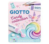 Giotto Extra Fine Paint Candy Collection, 7x21ml, Caja de plástico reutilizable, Surtido de colores candy, 9 piezas