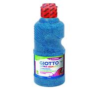 GIOTTO Extra Quality Glitter, Témpera lista para el uso, Botella Bio PET, 250ml, Cyan