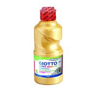 GIOTTO Extra Quality Metal, Témpera lista para el uso, Botella Bio PET, 250ml, Oro