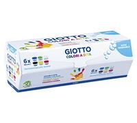 GIOTTO Pintura a Dedos, Caja 6 botes 100ml, colores surtidos