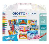 Giotto Set Creativo, ArtLab+ Postales Pixel Art, 120g, Caja de Cartón, 35 unidades