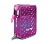 Giotto Shiny - Estuche con 3 cremalleras, color rosa