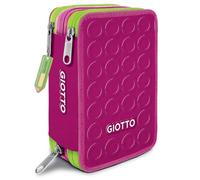 Giotto Stilnovolovers - Estuche escolar con 3 cremalleras, PVC, color cereza, estilo moderno para niñas