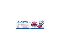 GIOTTO Témpera Escolar Extra Fina, 25ml, 12 Colores Surtidos con 1 Pincel incluido