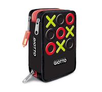 Giotto Tris - Estuche con 3 cremalleras, diseño de camuflaje, color negro