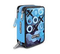 Giotto Tris - Estuche con 3 cremalleras, diseño de camuflaje gris