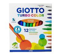 Giotto Turbo Color 12 Piezas Rotuladores 2.8MM fila Escolar Papelería 3703