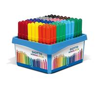 GIOTTO Turbo Maxi Rotuladores, Súper Lavables, Punta Maxi, Punta 5mm, Colores Surtidos, Schoolpack 108 unidades