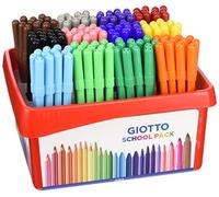 GIOTTO Turbocolor, Rotuladores, Punta Fina 2.8 mm, Schoolpack de Bio Plástico, 12 x 12 Colores Surtidos, 144 unidades