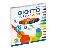 GIOTTO Turbocolor, Rotuladores, Punta Fina, Punta 2.8mm, Colores Surtidos, 12 unidades