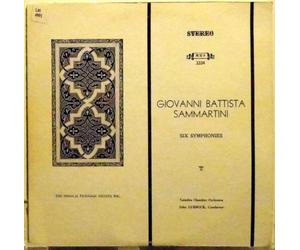 Giovanni Battista Sammartini, Six Symphonies, Camden Chamber Orchestra MHS 3334