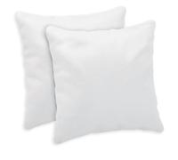 Giovanni Dolcinotti | Juego de 2 Fundas de Cojines para sofá de 40 x 40 cm - Fundas de cojín Decorativas - 100% algodón - Fundas con Cremallera Oculta - Blanco - Modelo Atlanta