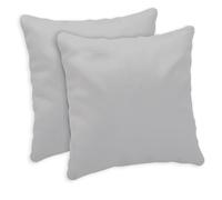 Giovanni Dolcinotti | Juego de 2 Fundas de Cojines para sofá de 40 x 40 cm - Fundas Decorativas para Cojines - 100% algodón - Fundas con Cremallera Oculta - Gris Perla - Modelo Atlanta