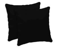 Giovanni Dolcinotti | Juego de 2 Fundas de Cojines para sofá de 50 x 50 cm - Fundas Decorativas - 100% algodón - Fundas con Cremallera Oculta - Negro - Modelo Atlanta