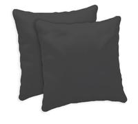 Giovanni Dolcinotti | Juego de 2 Fundas de Cojines para sofá de 50 x 50 cm - Fundas Decorativas - 100% algodón - Fundas con Cremallera Oculta - Gris Oscuro - Modelo Atlanta