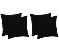 Giovanni Dolcinotti Made IN Italy Juego de 2 Fundas de Cojines para sofá de 40 x 40 cm - Fundas Decorativas - 100% algodón Efecto Seda - Fundas con Cremallera Oculta - Negro - Modelo Atlanta