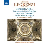 Giovanni Legrenzi Giovanni Legrenzi: Compiete, Op. 7 (CD) (Importación USA)