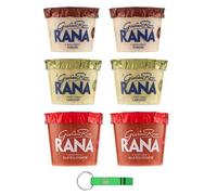 Giovanni Rana - Juego de pruebas para pesto (6 unidades, aroma a salsa de champiñones, 3 sabores diferentes, incluye llavero Beni Culinari gratuito)