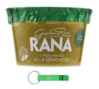 Giovanni Rana Pesto alla Genovese con Basilico Genovese, salsa de pesto fresca con albahaca genovesa DOP 140 g + llavero Beni Culinari gratuito