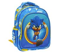 Mochila Escolar Sonic El Erizo Mochila Infantil Sonic The Hedgehog Regalo Cupleaños Niño Niña (30x25x14cm)