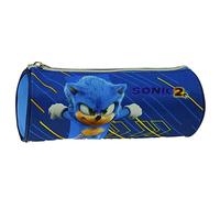 GIOVAS Estuche Sonic El Erizo Portatodo Cilíndrico 21cm Estuche para lápices y bolígrafos con Cremallera Estuche Sonic Escolar