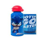 GIOVAS Sonic The Hedgehog Botella De Aluminio para Niños 520ml Sonic El Erizo Cantimplora Infantil Botella De Agua Reutilizable