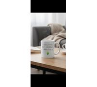 GioVibe Taza de Cerámica Los Sims, Blanca, 11 oz, con Texto 'Simlish Is My Second Language', Diseño Moderno, Apta para Lavavajillas, para Café y Té, con Asa, 9.5 x 9.5 cm