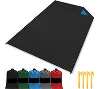 gipfelsport Esterilla Playa - Manta de Picnic | Impermeable, Portátil, Ultraligero, Antiarena| 200x140cm | Negro