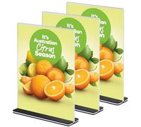 Gipizi A5 Menu Soporte Acrílico 3 Piezas, Soportes Metacrilato Expositor, Doble Cara Soporte de Letrero Transparente Expositor Publicitario Soportes de Sobremesa para Hotel, Tienda, Oficina (A5_ 3pc)