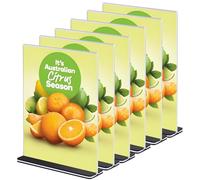 Gipizi A5 Menu Soporte Acrílico 6 Piezas, Soportes Metacrilato Expositor, Doble Cara Soporte de Letrero Transparente Expositor Publicitario Soportes de Sobremesa para Hotel, Tienda, Oficina