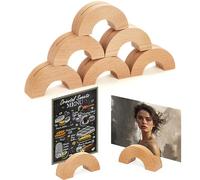 Gipizi Soportes Madera Tarjetas 6 Piezas, A5/A6 Soporte de Menú Madera para Restaurante, Soporte Fotos Cartel para Bodas, Banquetes y Fiestas (6 Piezas)