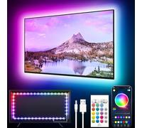 GIPOYENT Tv Led Backlight, Tiras De Luces Led Sincronizadas Con La MúSica Para Televisores De 56 A 80 Pulgadas, Con FuncióN Bluetooth, Adecuado Para La DecoracióN De Interiores(5 metros)