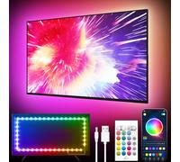 GIPOYENT TV LED Lights, 13.1Ft LED Lights for 40-65 Inch, TV Behind with Bluetooth Function - RGB Color Changing Light Strip for Home Theater(13.1ft)