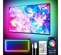 GIPOYENT TV Light Strip, Music Sync LED TV Backlights, for 32-50 Inch TV, LED TV Light with Bluetooth Function - RGB Color Changing Light Strip for Home Theater (9.8ft)