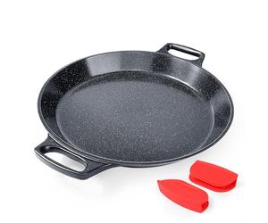 GiPP Paellera de Aluminio 36cm, Paellero con Revestimiento Cerámico Antiadherente y antioxidante, Apta Para Todo Tipo de Cocinas Incluida Inducción, 6-8 Raciones