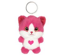 Gipsy Toys - Llavero DE Peluche Gato CUTYDOOS Love Rosa Frambuesa - 8 CM - Regalo San VALENTÍN Y DÍA DE LA Madre - Accesorio DE Moda - Regalo Original - COMPLEMENTO para Bolsos Y Llaves