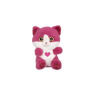 GIPSY Toys - Peluche Gato CUTYDOOS Love - 13 CM - Rosa Frambuesa con CORAZÓN Bordado - Regalo DE San VALENTÍN Y del DÍA DE LA Madre