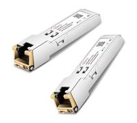 GIQITCK 2Pack 10/100/1000BASE-T Gigabit SFP a RJ45 Transceiver, 1.25g SFP to RJ45 Conector Mini Módulo GBIC para Cisco GLC-T/SFP-GE-T, Ubiquiti UF-RJ45-1G, D-Link, Supermicro, Netgear,Zyxel Hasta 100m