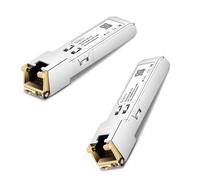 GIQITCK 2Pack 1000BASE-T Gigabit SFP a RJ45 Transceiver, 1G SFP to RJ45 Conector Mini Módulo GBIC para Cisco GLC-T/SFP-GE-T, Ubiquiti UF-RJ45-1G, D-Link, Supermicro, Netgear, Zyxel, hasta 100 Metros