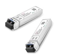 GIQITCK 2Pack 10GBase-LR SFP+ LC/UPC Transceiver, 10G SFP+ LR Módulo Multimodo Mini GBIC 1310nm 10km con DDM, 10g Módulo SFP+ para Cisco SFP-10G-LR, Ubiquiti UF-SM-10G, Mikrotik, Netgear, Supermicro
